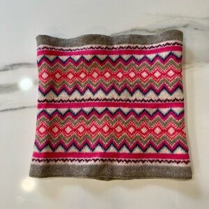 Accessorize Infinity Scarf Womens Neck Warmer Pink Geometric Tube Scarf Knit